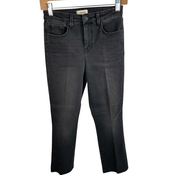 NWOT L'AGENCE Faded Black Boot Cut Stretchy Jeans 5 Pockets Size 25 Classic Fit - Picture 10 of 10